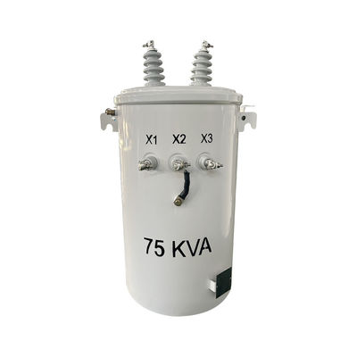 ซื้อ 75kva น้ํามัน Single Phase overhead Pole Mounted Distribution Transformer 4160GrdY/2400 ถึง 120/240V การผลิตออนไลน์