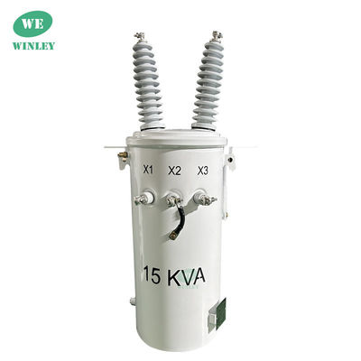 ซื้อ ระบบกระจายพลังงาน IEC Standard Single-Phase Pole Mounted Transformer 15KVA 24.94 / 0.24KV การผลิตออนไลน์