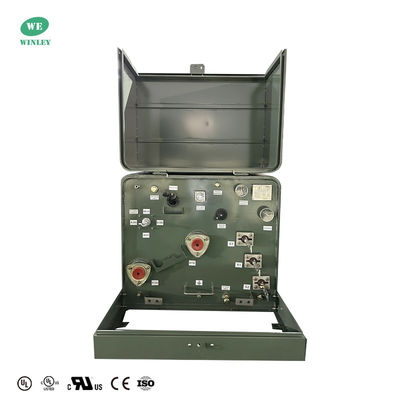 ซื้อ UL CUL รายการ 75 kVA แป๊ดระยะเดียวติดตั้งเครื่องปรับเปลี่ยนที่อยู่อาศัย 13.8KV ถึง 120V น้ํามันท่วม ตอบสนองมาตรฐาน DOE 2016 ANSI IEEE การผลิตออนไลน์