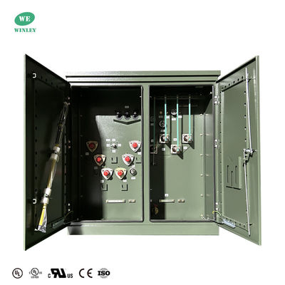 ซื้อ 500Kva แป๊ดสามเฟสติดตั้งน้ํามันทรานฟอร์เมอร์ท่วมสําหรับการกระจายไฟฟ้าที่อยู่อาศัย 12.47KV ด้วย UL cUL การผลิตออนไลน์