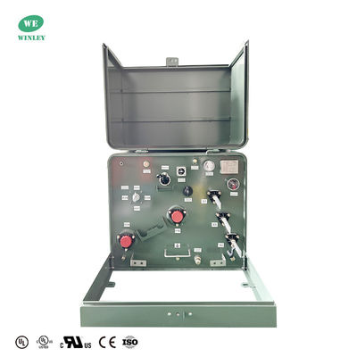 ซื้อ หม้อแปลงไฟฟ้าจำหน่ายแบบติดตั้งบนพื้นดิน 1 เฟส 75Kva ลดแรงดัน 34.5KV เป็น 240V มาตรฐาน ANSI IEEE การผลิตออนไลน์