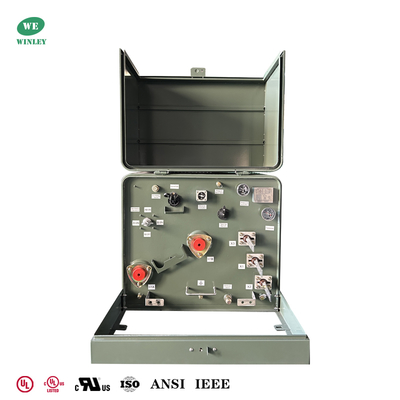 ซื้อ 75Kva Single Phase Pad Mounted Distribution Transformer Power Distribution Loop Feed 13800V ถึง 240V พร้อมการรับรอง UL/cUL การผลิตออนไลน์
