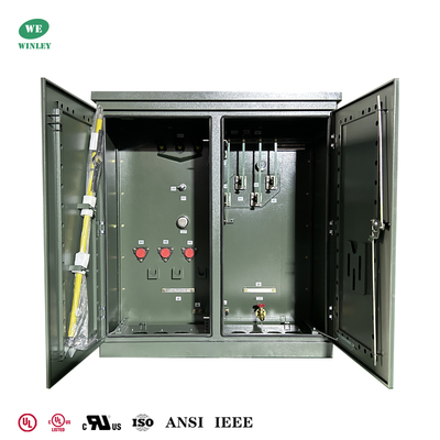 ซื้อ หม้อแปลงไฟฟ้าแบบติดตั้งบนพื้นดิน 3 เฟส 600Kva 34.5KV ถึง 480V แช่น้ำมัน ได้รับการรับรอง UL เพื่อการจ่ายไฟที่มีประสิทธิภาพ การผลิตออนไลน์