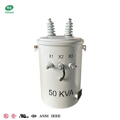 ซื้อ เครื่องแปลง 50kva ที่ติดขั้ว 12.47kv ถึง 277v เครื่องแปลงขั้วไฟฟ้าที่เต็มไปด้วยน้ํามัน การผลิตออนไลน์