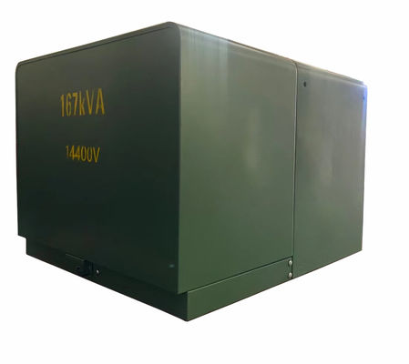 167KVA แผ่นรองหม้อแปลงชนิดน้ำมัน 1 เฟส 24940V 14400V