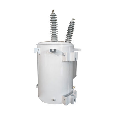 25kva Single Phase Oil Immersion Distribution Pole Mounted Transformer 12.4Kv ถึง 240V เครื่องปรับเปลี่ยนอัตราการทํางาน