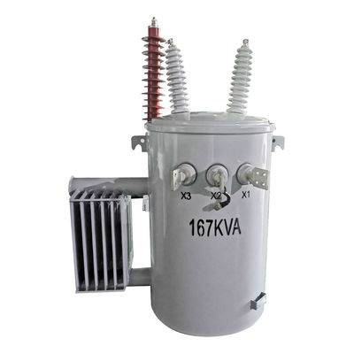 โทรทรานฟอเมอร์ที่ติดต่อกับเสากระจายกระบวนการระยะเดียว 167kva 35kv