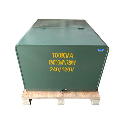100kva Single Phase Pad Mounted Loop Feed Transformer 34.5kv 13.2kv 12.4 Kv เครื่องปรับปรุงไฟฟ้าที่ติดตั้งในวงจร