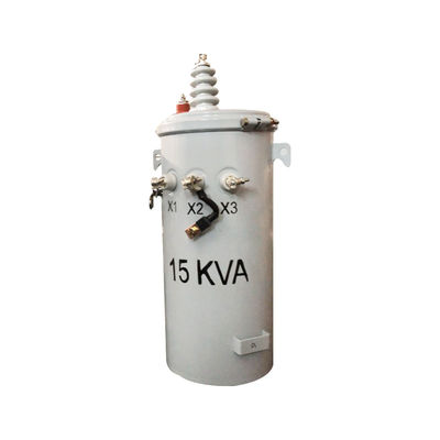 เครื่องแปลงกระจายไฟแบบ 15kva Single Phase Pole Mounted 4160v ถึง 240v