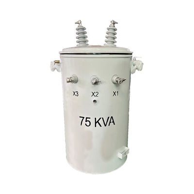 ตะกร้าระยะเดียว ติดกระดานขั้นขึ้น ไฟน้ํามัน แทนทรานฟอร์มไฟฟ้า วงสอง 34.5kv 75kva