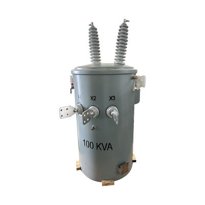 100Kva โทรทรานฟอเมอร์ขั้วพลังงานระยะเดียว โทรทรานฟอเมอร์ขั้นต่ํา 35KV ถึง 240V ราคา