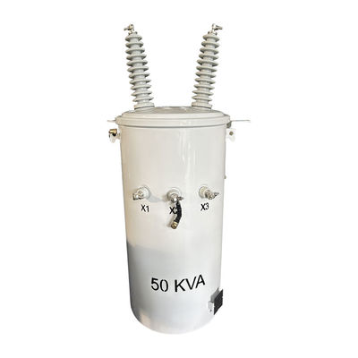 น้ํามันทรานฟอร์มการกระจาย 50kva Single Phase Pole Mount ลงน้ํามัน 34500GrdY/19920 ถึง 120/240V