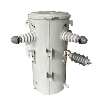 10 Kva โทรทรานฟอร์เมอร์กระจายไฟฟ้าขั้วพลังงานระยะเดียว ความดันคู่ 13.8KV 4.16KV ถึง 120V DOE 2016 มาตรฐาน