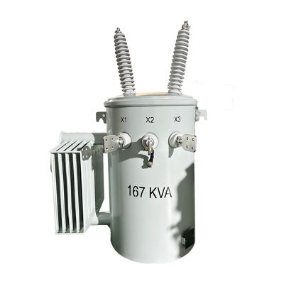 ANSI Standard Single Phase Oil Immersion Transformers 167KVA 34.5KV พลังงานของเครื่องแปลงที่ติดกับเสา