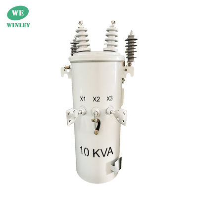 10 Kva ANSI / IEEE Standard Single Phase Pole Mounted Distribution Transformer 2 สาย 4160V ถึง 120V พลังงาน