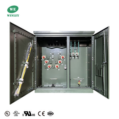 1500Kva แปดสามเฟสติดตั้งเครื่องแปลงน้ํามันจม 4160V ตอบสนอง DOE 2016 ANSI / IEEE มาตรฐาน