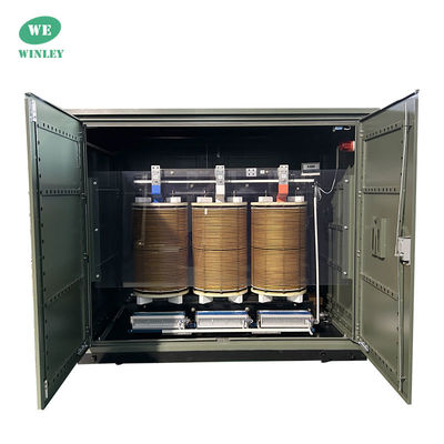 1000kva เครื่องปรับปรุงความดันระยะสามระยะแบบแห้ง แบบระบายความร้อน เครื่องปรับปรุงความดันระบายความดัน VPI ประเภท H 13800V