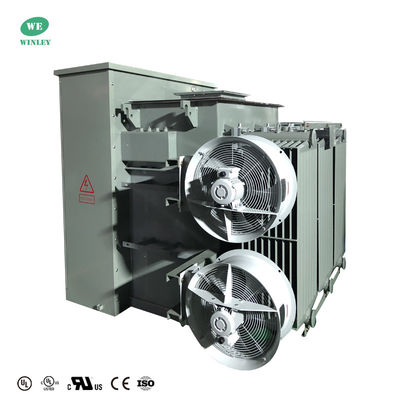 2500Kva 3100KVA แทรนฟอรเมอร์ติดแพด 3 ขั้นตอน KNAF 24.94KV ถึง 480Y การกระจายน้ําเหลว เติม UL รับรอง