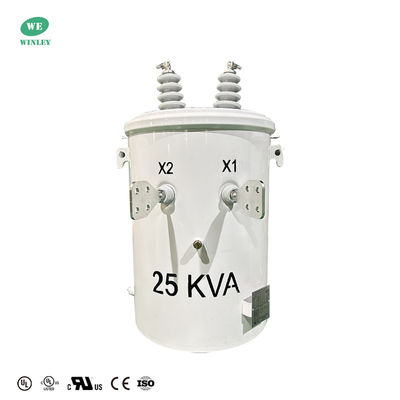 UL Certification 25 Kva Single Phase Pole Mounted Transformer Power Overhead Distribution Oil Immersion Transformer 12470V ถึง 480V DOE 2016 การจัดจําหน่ายพลังงานบนหัว