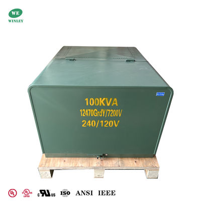 IEEE Standard UL Certified 100Kva Single Phase Padmount Type Traffic Tractor Loop Feed 12.47KV ถึง 240/120V การปรับปรุงความแรงของเครื่องปรับเปลี่ยน
